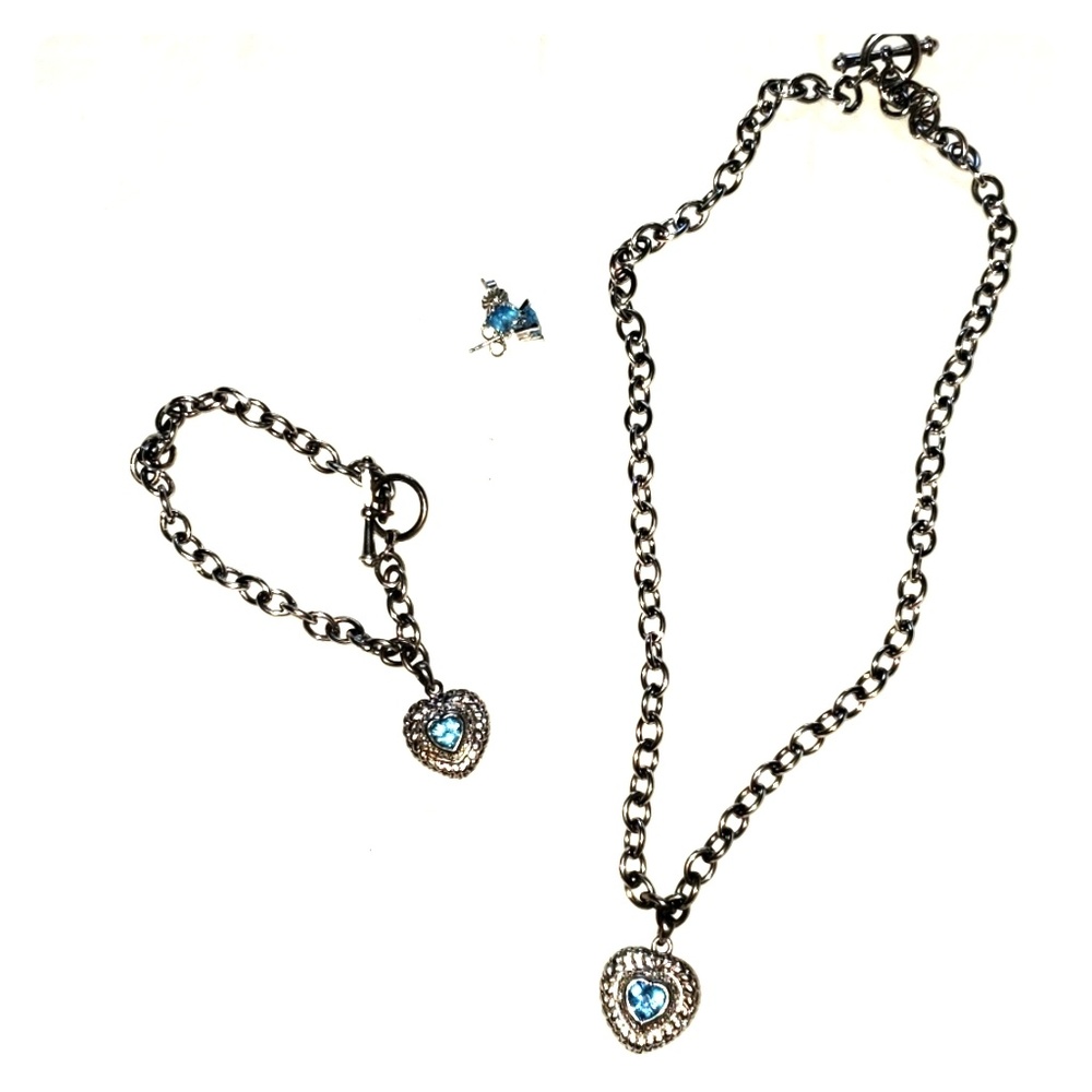 Aquamarine necklace, bracelet and earring from Zal